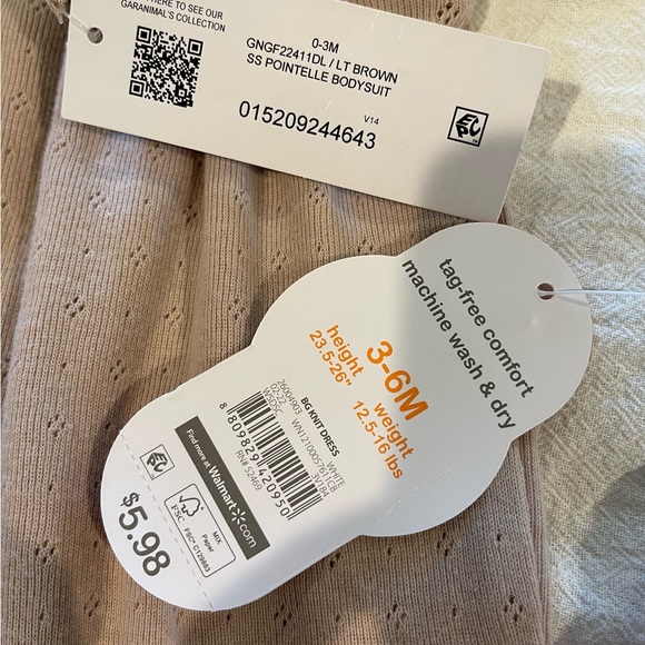 NWT lot of two floral dress & onesie size 0-3mo & 3-6 mo baby newborn sleeper - Picture 3 of 4